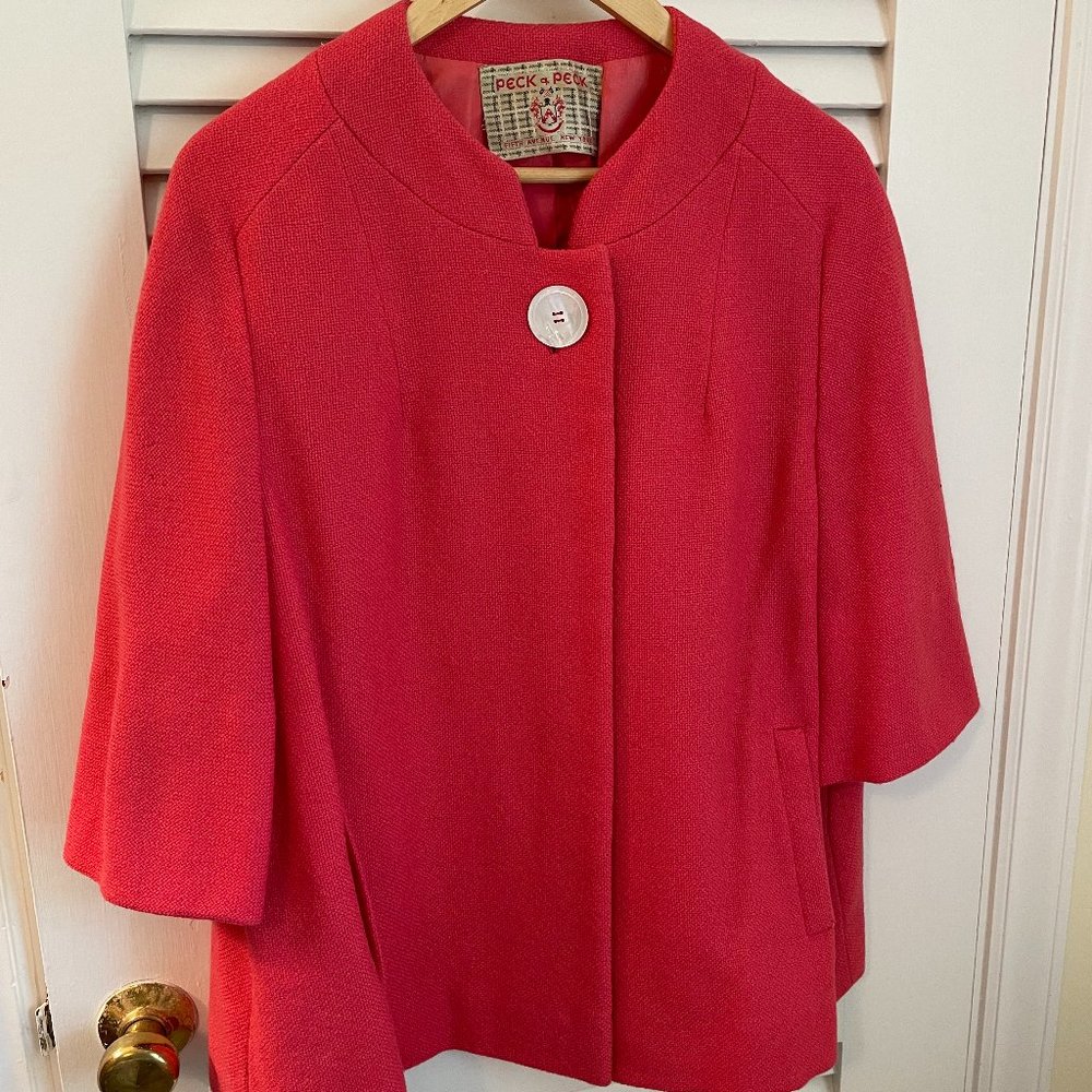 Pink linen-blend jacket.  Vintage
